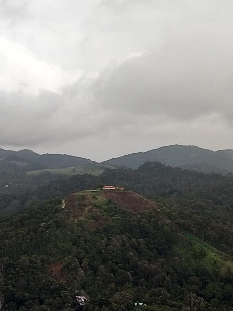 The temple located on top of a hill.